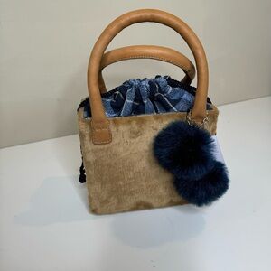 Violet & Brooks Designer Faux Fur Box Style Handbag w/ Snap-in Liner